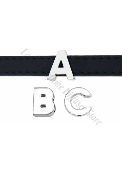 J Boshi 8mm Düz Slayt Mektup Takılar Bilezik Yapımı Takı Gerdanlık 1 Adet Alfabe A-Z Dıy Bileklik Anahtarlık Pet Yaka Hediye (Yurt Dışından) fırsatları