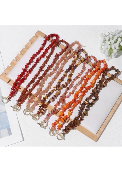 Labradorit Bohemia Kristal Boncuk Gerdanlık Kolye Kadınlar Için Şifa Naural Ton Güneş Taşı Sitrin Boyun Kolye Ot Toka Zincir H153 (Yurt Dışından) modelleri