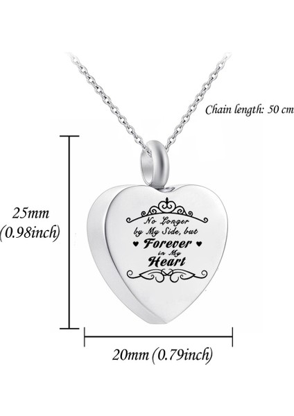 55CM Tarzı Huni Küller Için Kremasyon Takı - Artık Benim Tarafımda Sonsuza Kadar Kalbimde Küller Için Urn Kolye Kolye Anıt Kolye Hatıra (Yurt Dışından) modelleri