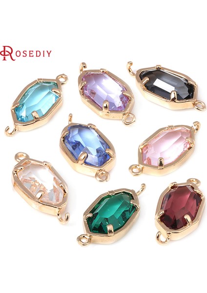 46403-GRI K Altın Rengi Pirinç 2 Delik Poligon Bağlantı Charms Kolye Diy Takı Yapımı Kolye Küpe Aksesuarları Kadınlar Için (Yurt Dışından) fiyatları