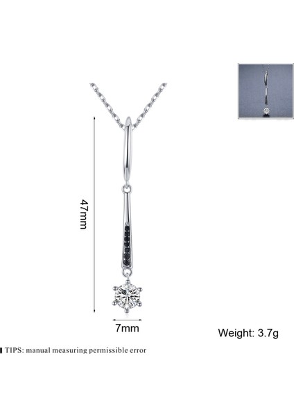 Sıyah Awn Yeni Kolye Gümüş Renk Slayt Kolye Kadın Takı Klasik Yuvarlak Kolye ve Kolye K071 (Yurt Dışından) modelleri