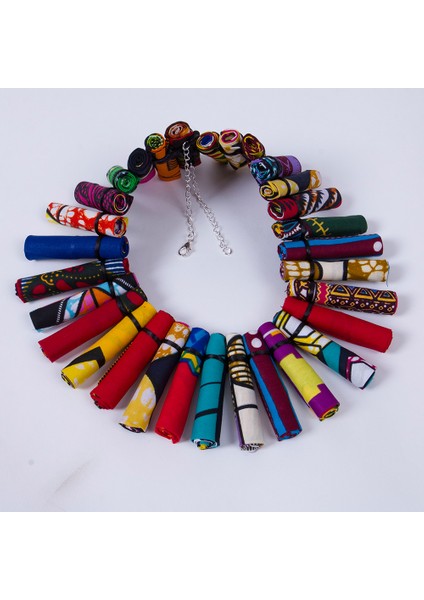 No.1 Boyutu Benzersiz Afrika Kadınlar Takı Saf El Yapımı Bildirimi Kolye Afrika Baskılı Balmumu Kumaş Aksesuarları Kolye WYA30 (Yurt Dışından) fırsatları