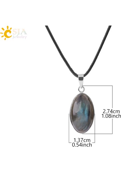 B Csja Doğal Kristal Labradorit Kolye Kadınlar Için Şifa Mavi Spektrolit Taş Taş Su Damlası Kolye Cadılar Bayramı Için G821 (Yurt Dışından)