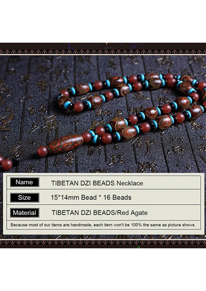 Boeycjr Doğal Taş Kolye Uzun Zincir El Yapımı Etnik Dokuz Göz Tıbet Dzı Boncuk Kolye Kolye Kadınlar Veya Erkekler Için Hediye (Yurt Dışından) fiyatları