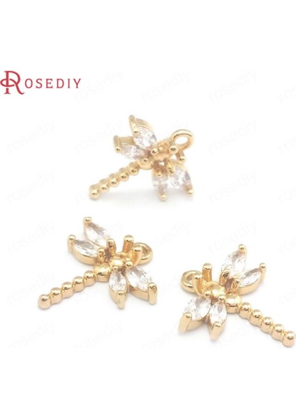 () Yüksek Li Şampanya Altın Rengi Pirinç ve Zirkon Charms Kolye Takı Yapımı Diy Bulgular Aksesuarları (Yurt Dışından) fırsatları