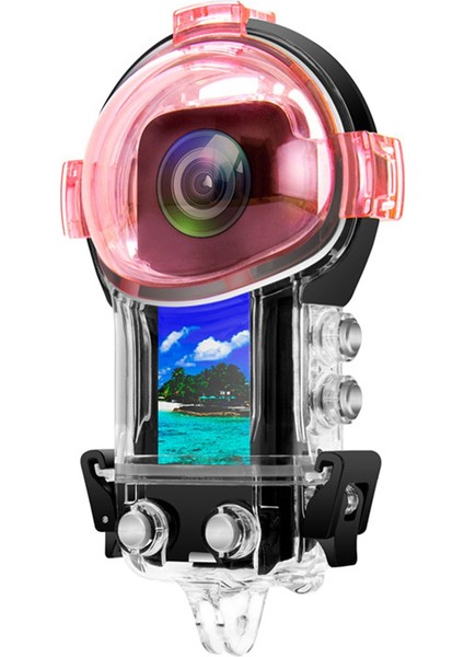INSTA360 X3 Kamera Su Geçirmez Kılıf Dalış Muhafazası Çok Fonksiyonlu Taşınabilir Dalış Kılıfı Filtresi, Kırmızı (Yurt Dışından)