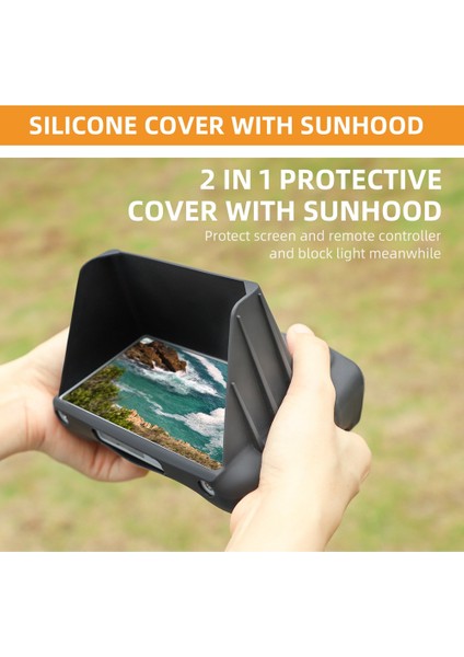 Sunnylıfe Djı Rc Pro Akıllı Kontrol Cihazı Için Yüksek Parlaklıklı Ekran Başlığı Cam Film Kontrol Cihazı Silikon Kılıf Seti Aksesuarları, Gri (Yurt Dışından) modelleri