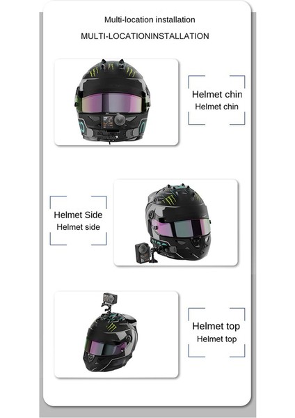 Çene Desteği Motosiklet Kaskı Çene Braketi Spor Kamerası/aynasız Kamera/cep Telefonu/pan Tilt Sabitleyici Için Uygundur (Yurt Dışından)