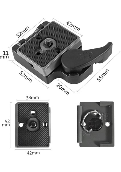 Manfrotto 200PL-14 Için 1/4 Inç Vidalı Kamera Hızlı Değiştirme Plakası + Hızlı Değiştirme Plakası Kelepçesi Kamera Tripod Top Kafası (Yurt Dışından) modelleri