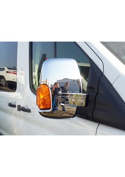 Ford Transit MK8 Krom Ayna Kapağı 2 Prç. 2014 ve üzeri Paslanmaz Çelik