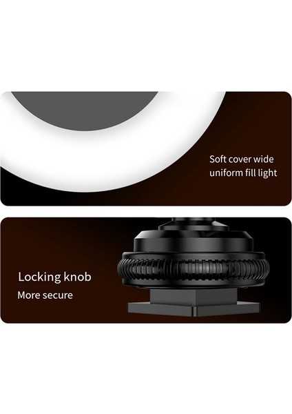 D07 Mobil Canlı Yayın Selfie Güzellik Dairesel Dolgu Işığı Şarj Edilebilir Kamera Sıcak Önyükleme Tokalı Işık, Siyah (Yurt Dışından) modelleri