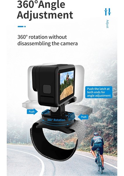 Gopro Hero 10 9 8 7 6 5 INSTA360 Osmo Action Için 360 Derece Dönebilen El Bilek Kayışı Hızlı Ayarlı Montaj (Yurt Dışından)