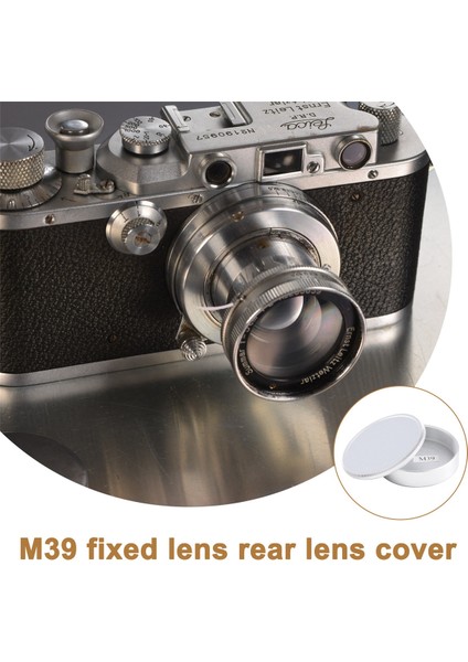 Metal Gövde Kapağı ve Lens Arka Kapağı Seti M39 Ltm Lsm Leica Vida Montajı MCM39S (Gümüş) (Yurt Dışından)