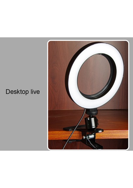 16 cm Selfie Halka Işık Dizüstü Bilgisayar Masaüstü Halka Lamba Video Konferans Aydınlatma Tripod Telefon Tutucu Klipsli (Yurt Dışından) modelleri