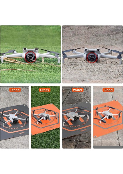 Brdrc 20IN Drone Iniş Pisti Su Geçirmez Evrensel Katlanabilir Çift Taraflı Helikopter Pisti Djı Aır 3/mini 3 Pro/mavic 3 Pro Aksesuarları (Yurt Dışından) indirimleri