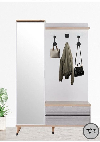 Modern Metal Duvar Askılığı - Minimalist Siyah Dekoratif Askı (3'lü Set) - Banyo Askılı fiyatları