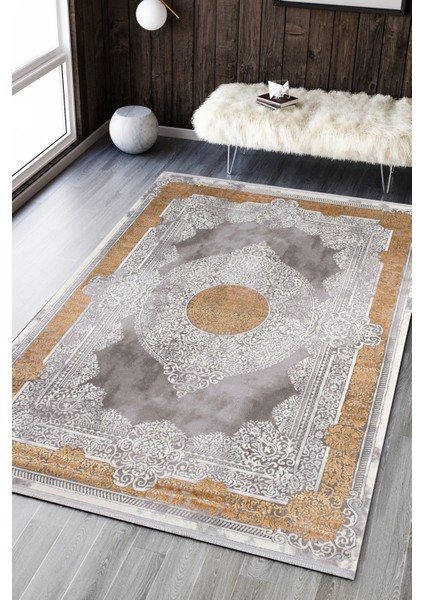 Venedik Akrilik Modern Yumuşak Dokulu Halı 613 Sarı
