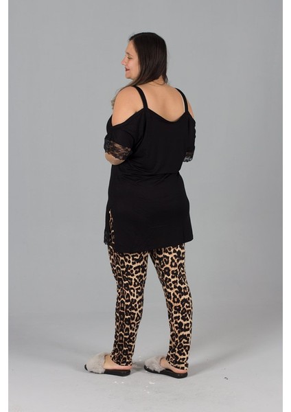 Büyük Beden Askılı Likralı Pijama Takım fırsatları