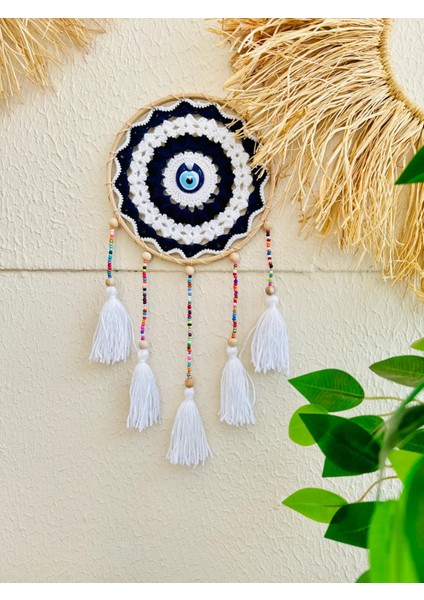 Nazarlık Düşkapanı Nazar Boncuğu Rüya Tutucu Kapı Süsü Duvar Süsü Dreamcatcher Mandala