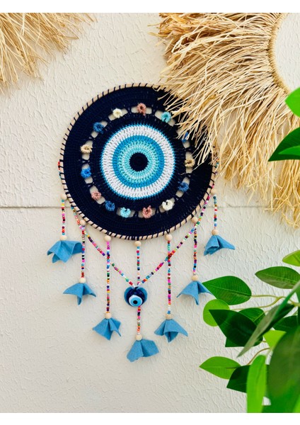Nazarlık Düşkapanı Nazar Boncuğu Rüya Tutucu Kapı Süsü Duvar Süsü Dreamcatcher Mandala