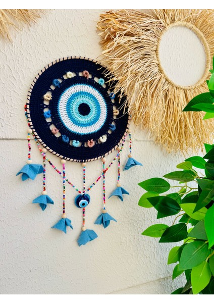 Nazarlık Düşkapanı Nazar Boncuğu Rüya Tutucu Kapı Süsü Duvar Süsü Dreamcatcher Mandala