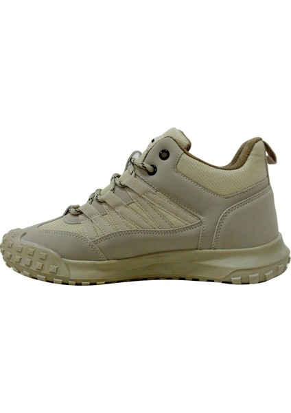Bej Krem Bağcıklı Boğazlı Sneakers Spor Ayakkabı modelleri