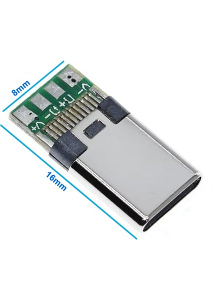 Erkek Type C To Dip Soket 4 Pin USB 3.1 Smd Lehimlenebilir Padler Konnektör Telefon Şarj Board USB Kablo Flash Disk