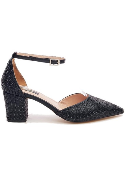 Taşlı Kadın Topuklu Abiye Ayakkabı
