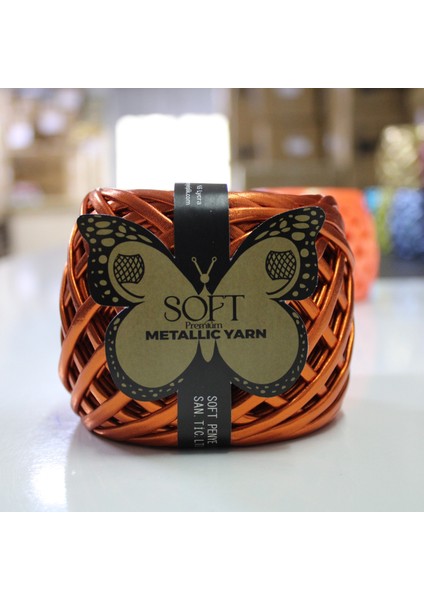Metalik Örgü Ipi Orange 4ADET Fiyatıdır.2 Parça Ip (30+30,40+20 Vb.)