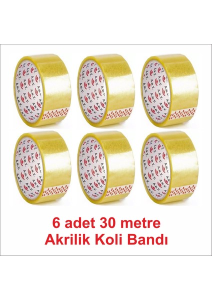 6 Lı Paket Koli Bandı 30 Metre modelleri