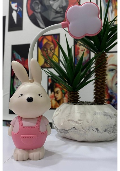 Pembe Tavşan Masa Lambası