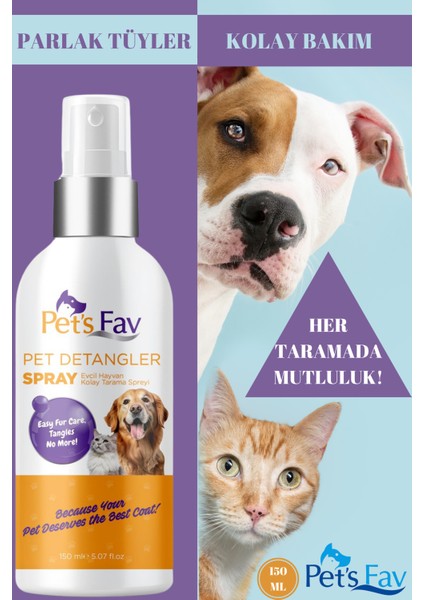 Köpek ve Kedi Kıtık Açıcı Kolay Tarama Spreyi Anında Dolaşıklık Giderme Bakımı & İpeksi Tüy fırsatları