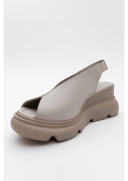 Sam Taş Cilt Deri Kadın Dolgu Topuk Sandalet modelleri