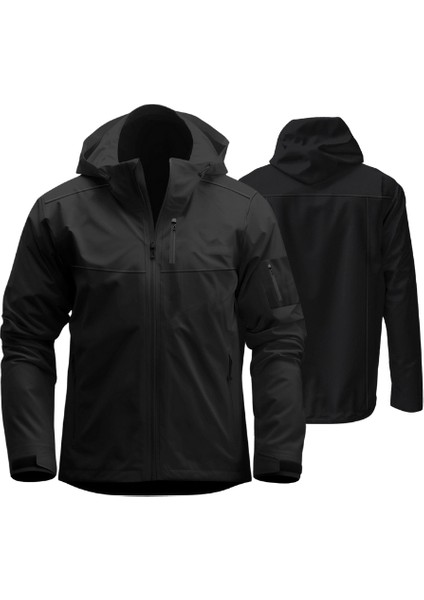 Yağmur Rüzgar Su Geçirmez Içi Polarlı Kol Cep Detaylı Bilek Cırtlı Softshell Mont
