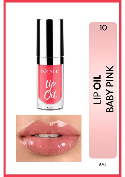 Lip Oil Nemlendirici ve Parlatıcı Dudak Bakım Yağı - 10 Baby Pink - Pembe