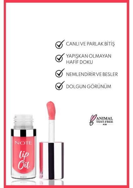 Lip Oil Nemlendirici ve Parlatıcı Dudak Bakım Yağı - 10 Baby Pink - Pembe