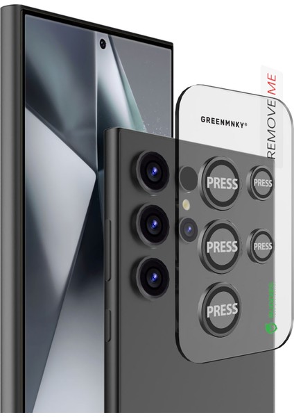 Buddıes Samsung S25 Ultra Uyumlu Kamera Lens Koruyucu (BLACK)