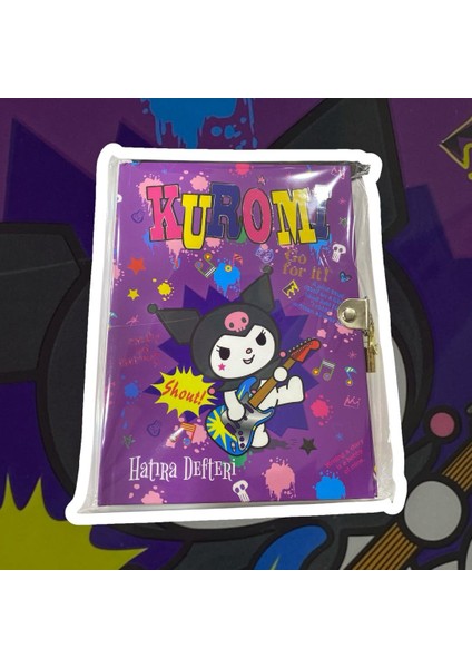 Kilitli Günlük Kuromi Hello Kitty Günlük Hatıra Anı Defteri Planlayıcı Anahtarlı