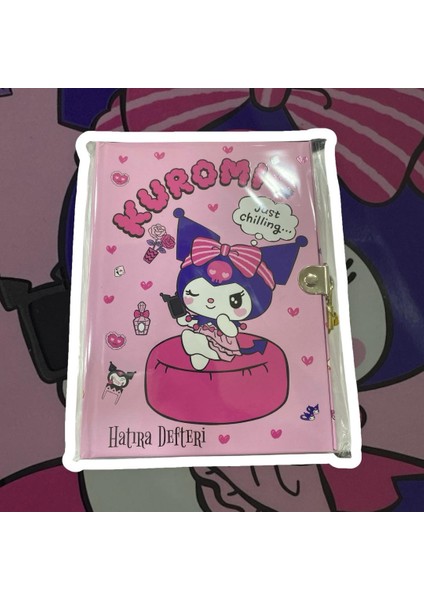 Kilitli Günlük Kuromi Hello Kitty Günlük Hatıra Anı Defteri Planlayıcı Anahtarlı