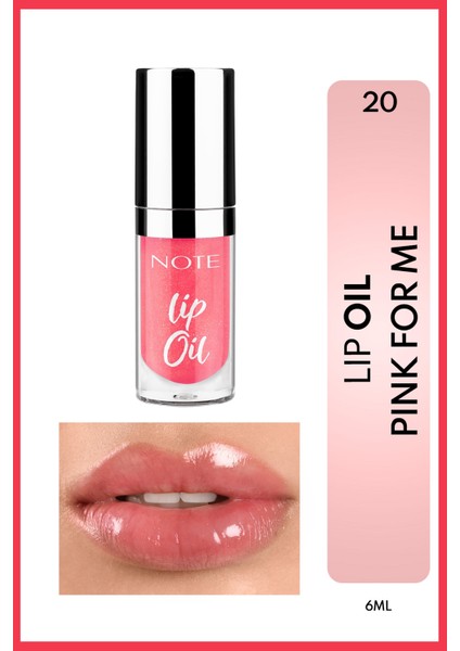 Lip Oil Nemlendirici ve Parlatıcı Dudak Bakım Yağı - 20 Pink For Me - Pembe