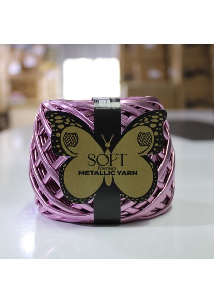 Metalik Örgü Ipi Pink 4 Adet Fiyatıdır. 2 Parça Ip (30+30,40+20VB.)
