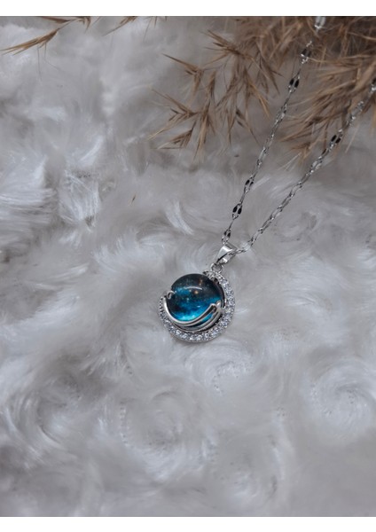 Mavi Gökyüzü Figürlü Çelik Kolye indirimleri