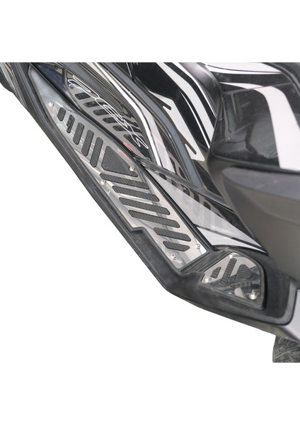 Honda Pcx 125 / 150 2021-2024 Uyumlu Kauçuk Detaylı Krom Basamak Siyah-Krom