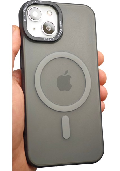 Apple iPhone 13 ve 14 Kılıf Magsafe Uyumlu Kamera Çıkıntılı Darbe Emici Mat Lüx Kapak Tb-05