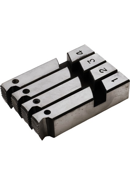Metal Diş Açıcı Proter Pafta Tarak 4'lü Set Yedek Diş Açma Tarağı 1" - 2" Freze Çelik