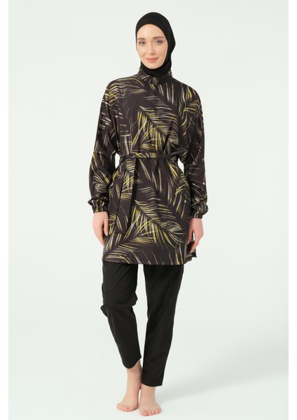 Yaprak Desenli Oversize Tesettür Mayo fiyatları