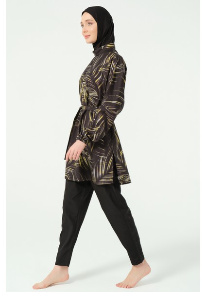 Yaprak Desenli Oversize Tesettür Mayo fırsatları