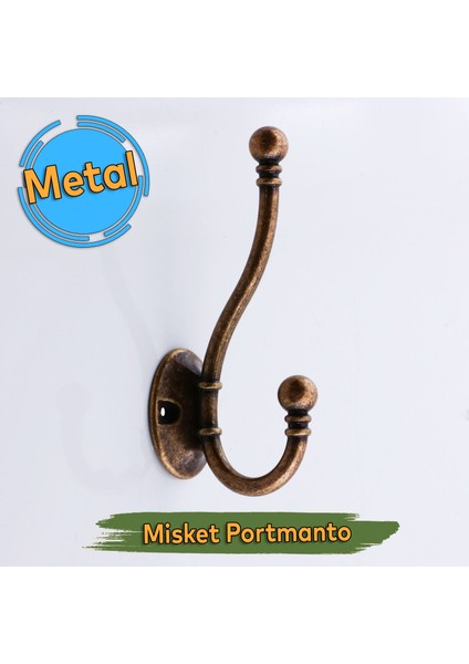 Misket Askı Antik Bakır Vestiyer Portmanto Dolap Askılık Askılığı Duvar Banyo Mutfak Elbise Askısı