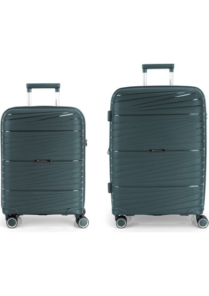 2'li Bavul Seti (Kabin ve Orta) Kıba Yeşil