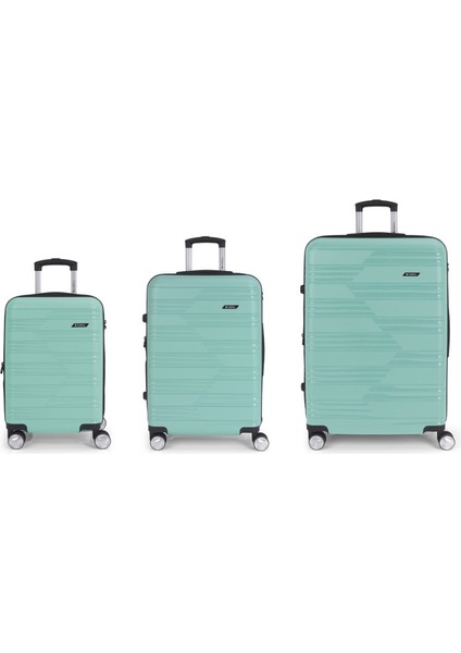 Uyiko Serisi 3'lü Valiz Seti (Kabin, Orta ve Büyük) Uyıko Nane Yeşili